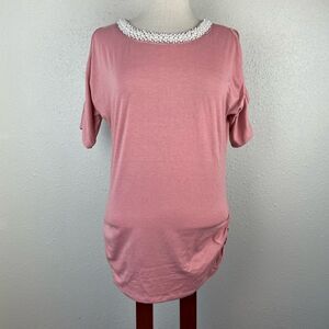 Tutta Bella Maternity Cold Shoulder Top Size M EUC